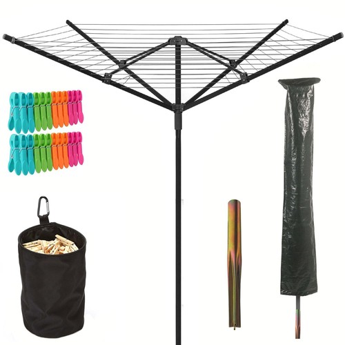 50m black garden arm rotary - garden,